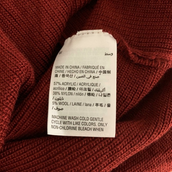 Bar III Sweater Brown Twist-Back Wool Women Sz XL - Picture 5 of 6